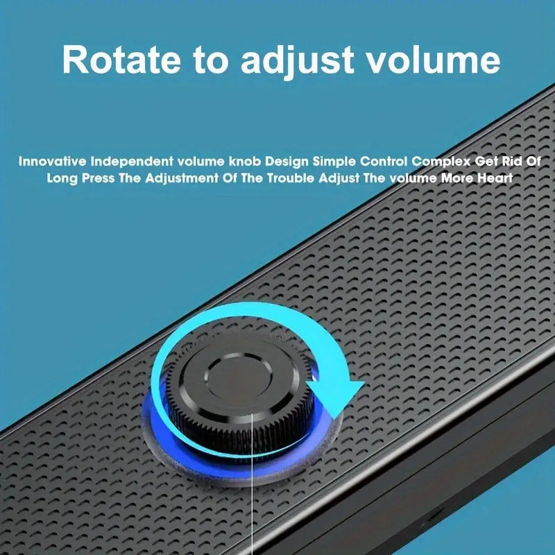 Soundbar wired with computer speakers and TV