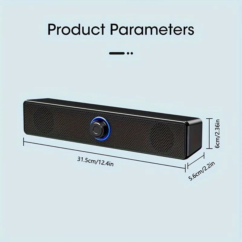 Soundbar wired with computer speakers and TV