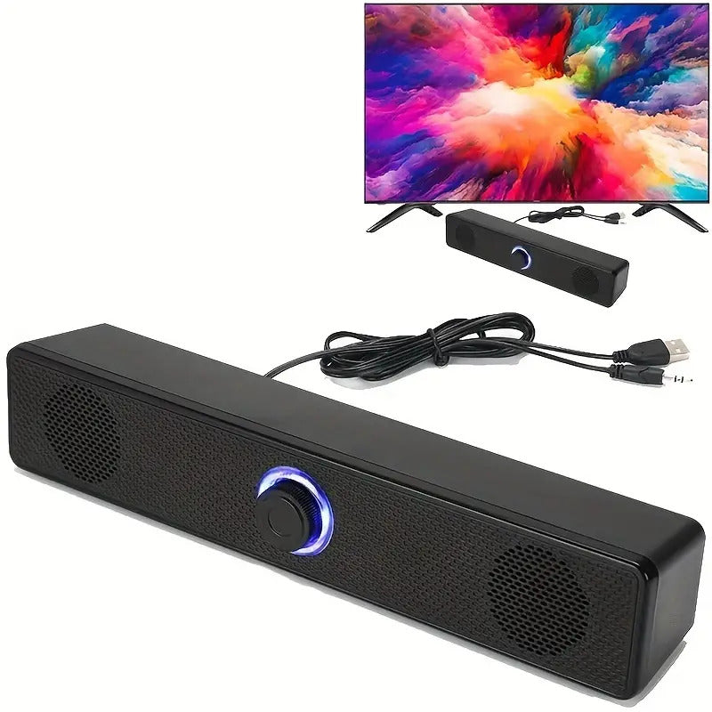 Soundbar Cablata con Altoparlanti Surround per Computer e Tv