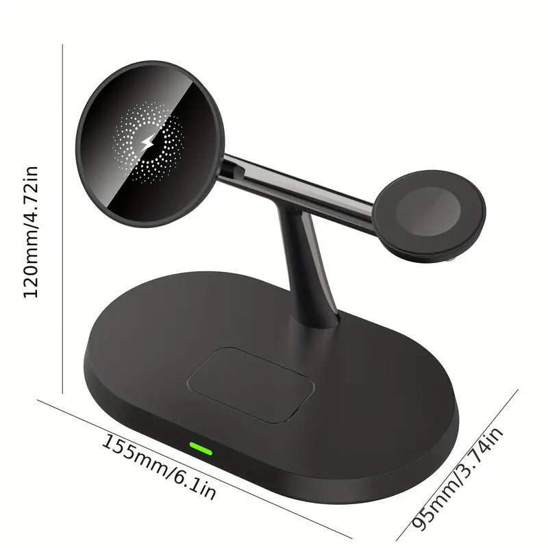 Magnetic Wireless Charging Station 3 in 1 for iPhone and Apple Watch quick recharge