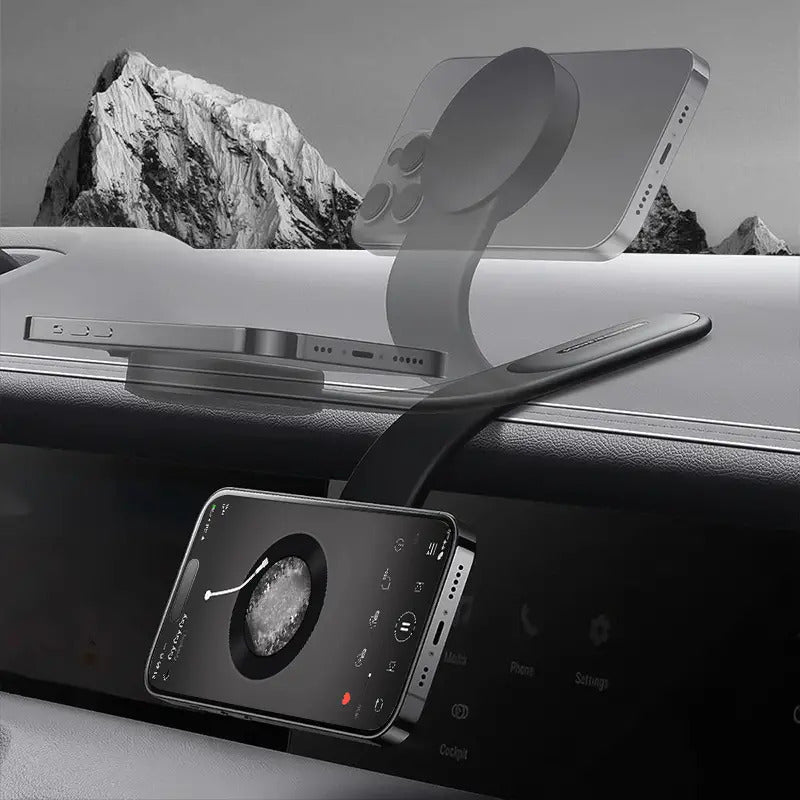 Magnetic support from cars in folding aluminum and innovative design