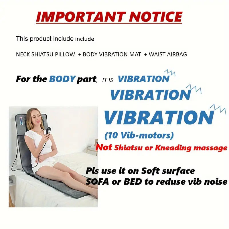 Body massive mat with 10 vibration areas