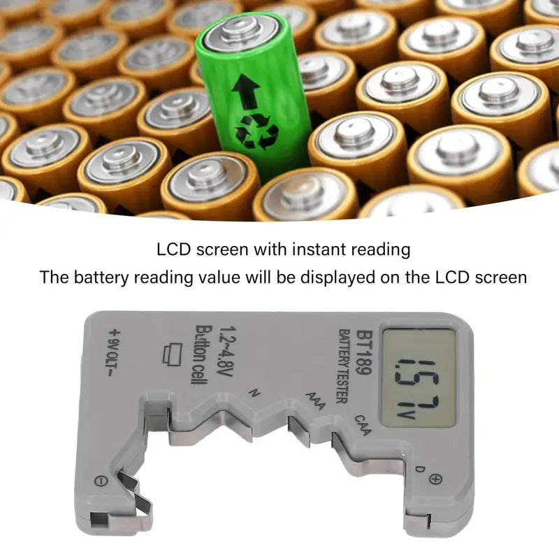 Digital tester for all batteries with LCD display
