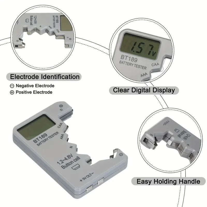 Digital tester for all batteries with LCD display