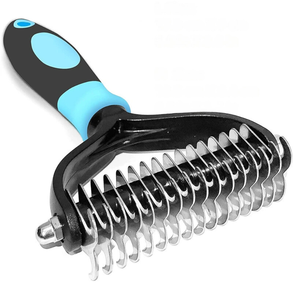 <tc>PetCare Brush™ | Double-Blade Stainless Comb for Shedding Fur</tc>