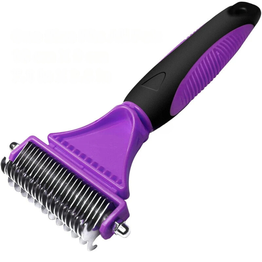 <tc>PetCare Brush™ | Double-Blade Stainless Comb for Shedding Fur</tc>
