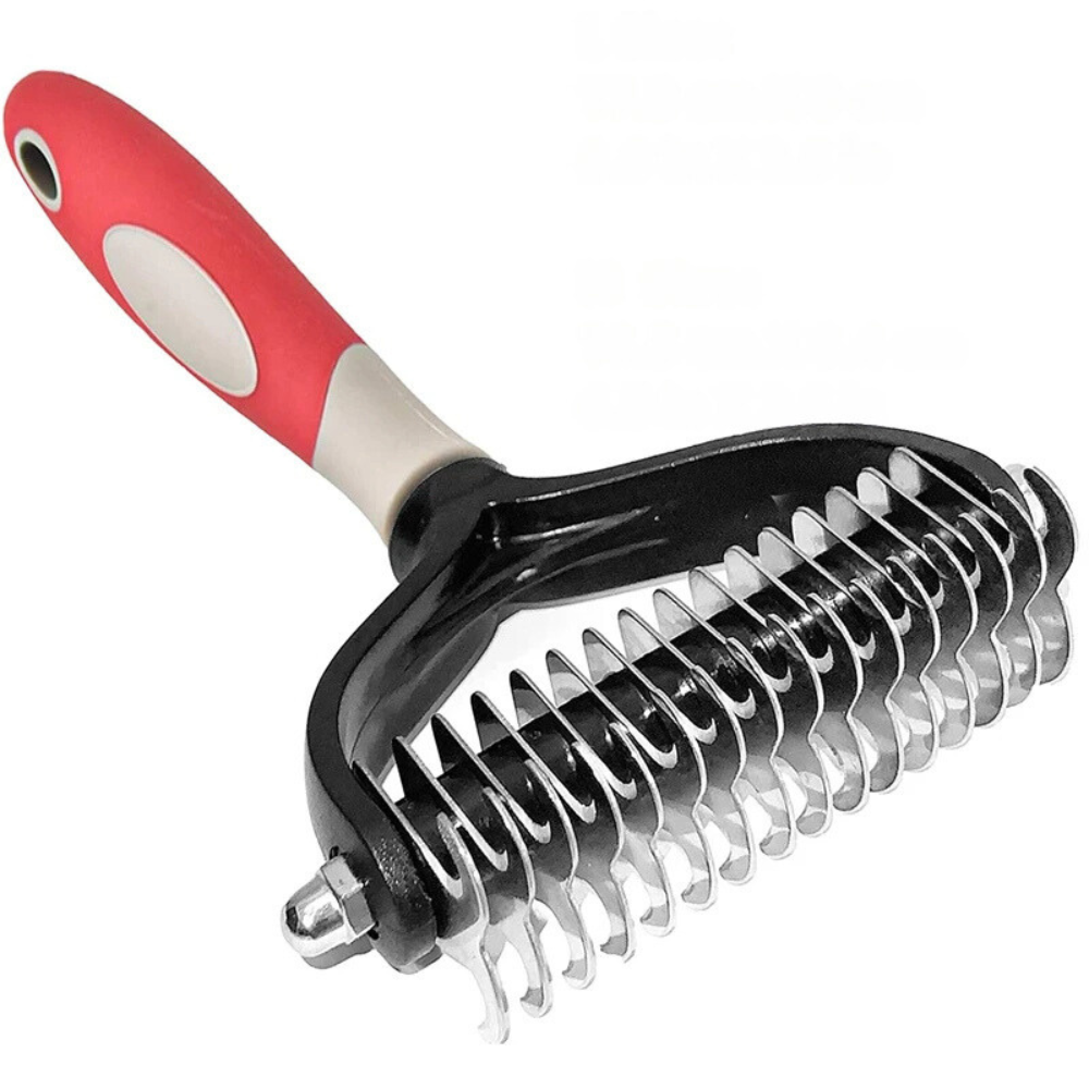 <tc>PetCare Brush™ | Double-Blade Stainless Comb for Shedding Fur</tc>