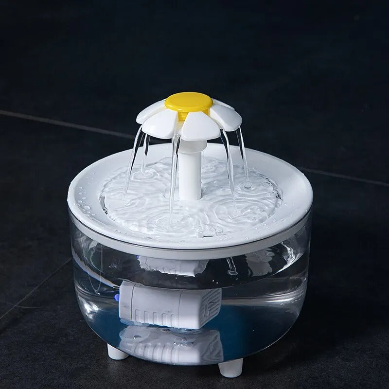 Water dispenser for cats with automatic fountain and filter
