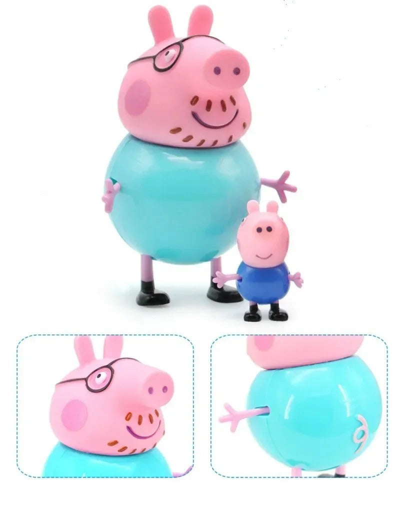 Set 4 Pezzi Giocattoli Pepa Pig Famiglia George Action Figures