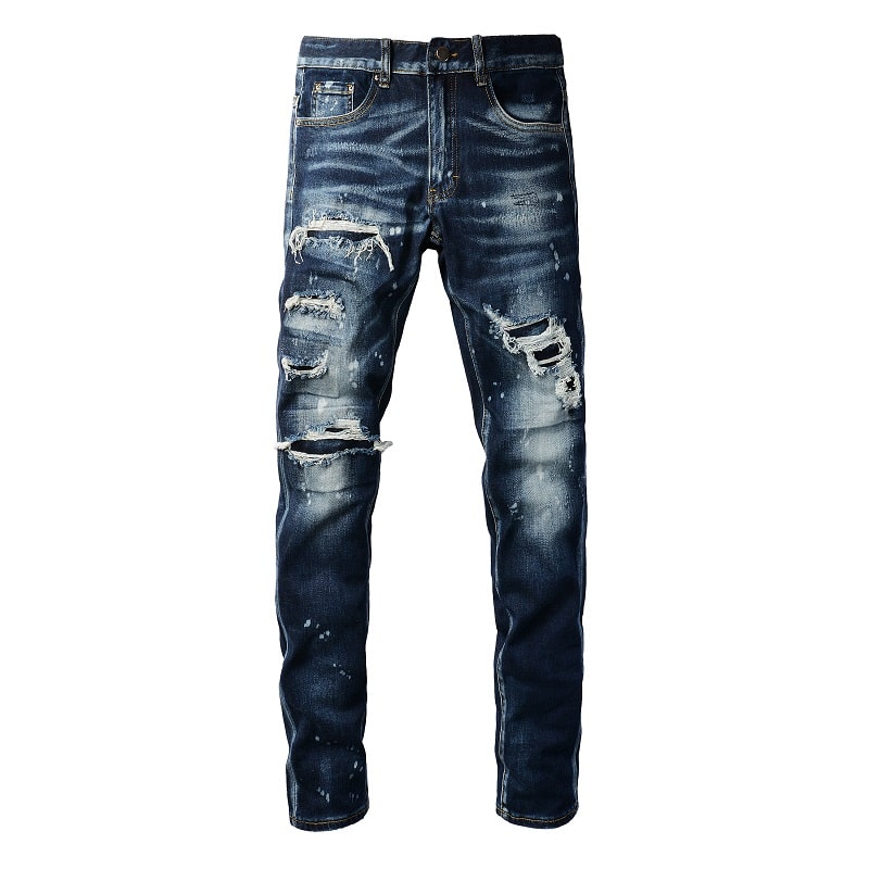 Denim Slim Fit™ | Strappi Multipli e Lavaggio Sbiadito