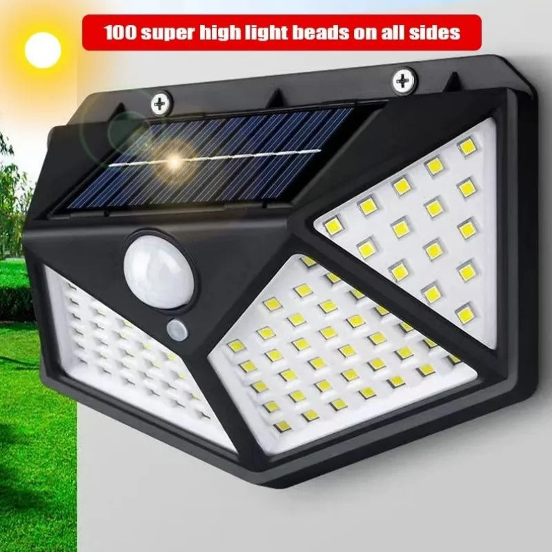 Solar wall lights with sensor -1/2/4/6 pieces, 1000 garden LEDs