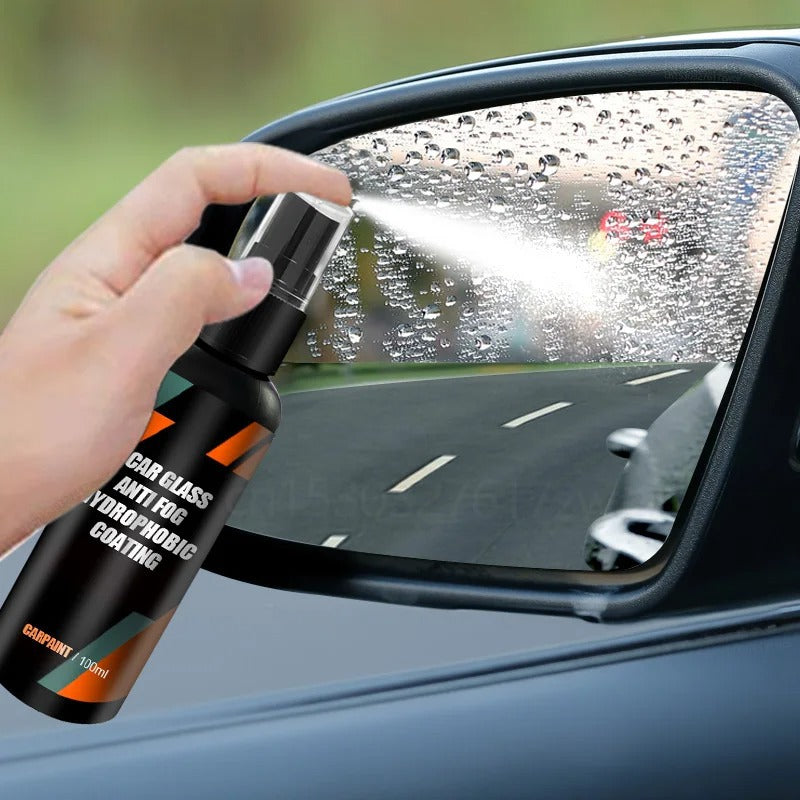 Re-entry spray, anti-poggia coating for windshield and car mirrors