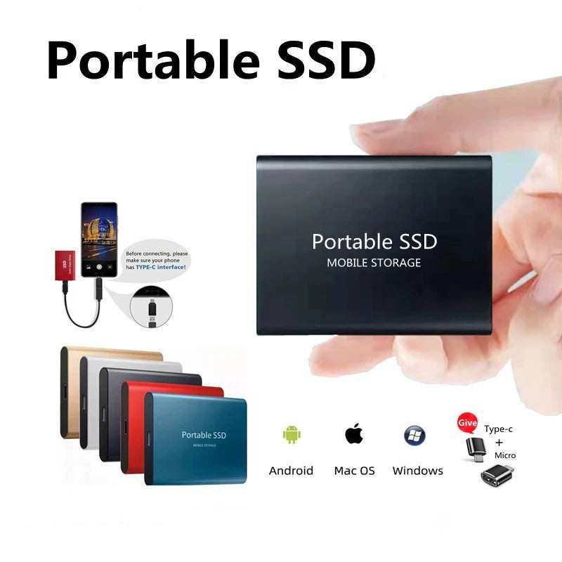 Portable SSD 1TB EXTERNAL FINAL FINAL DISC at high speed, mobile and solid for PC