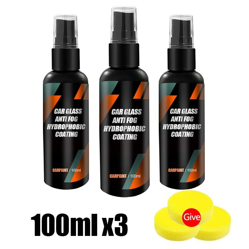Re-entry spray, anti-poggia coating for windshield and car mirrors