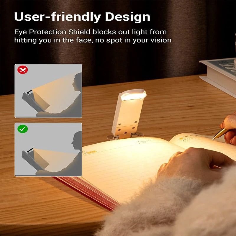 Mini light from reading LED clips with adjustable brightness