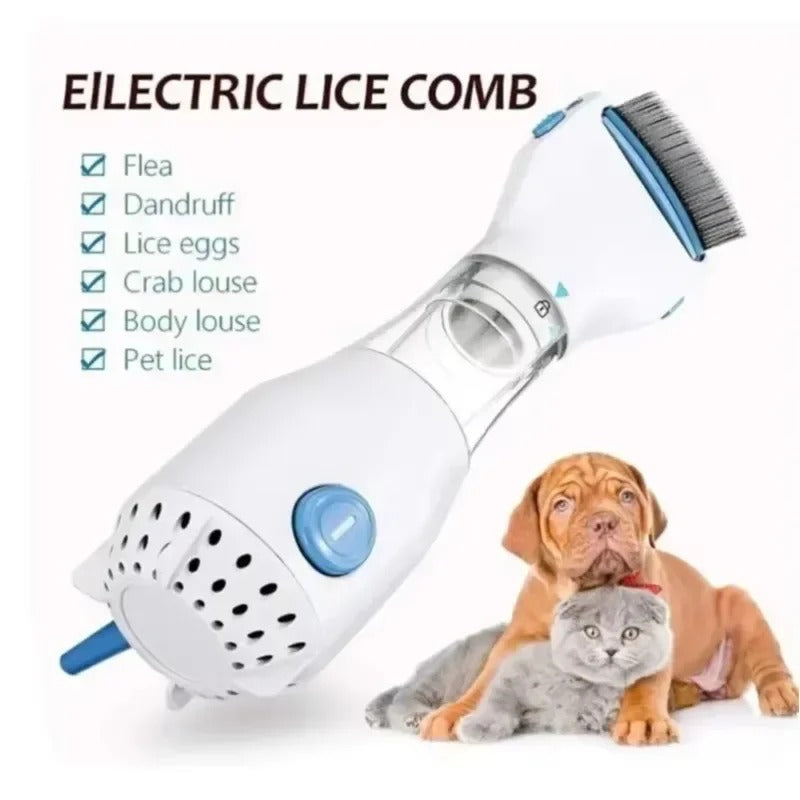 Electric brush for dog and cat 3 in 1 for removal flea and pesticide combs