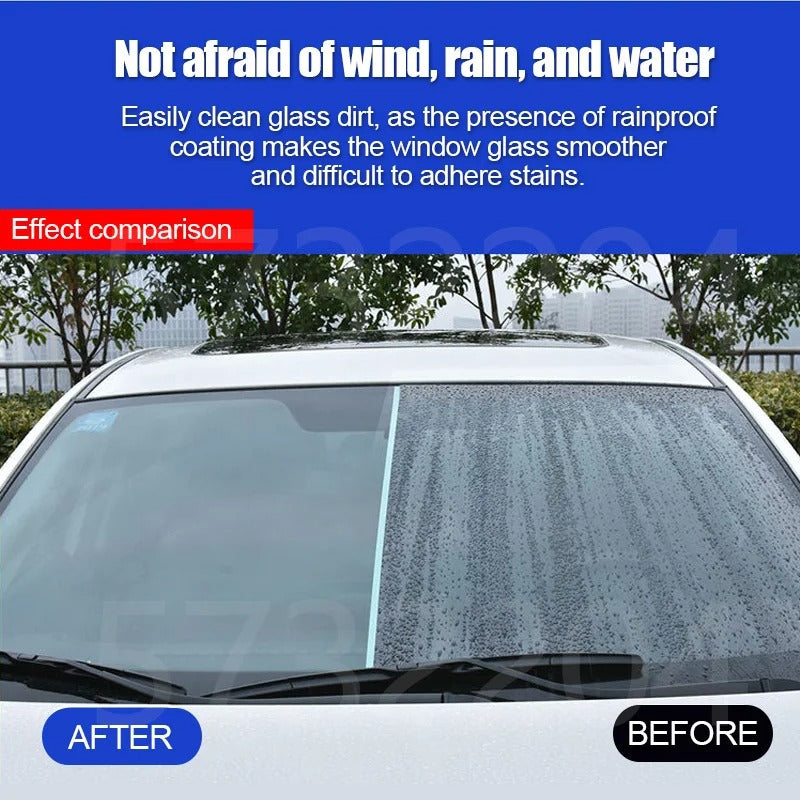 Re-entry spray, anti-poggia coating for windshield and car mirrors