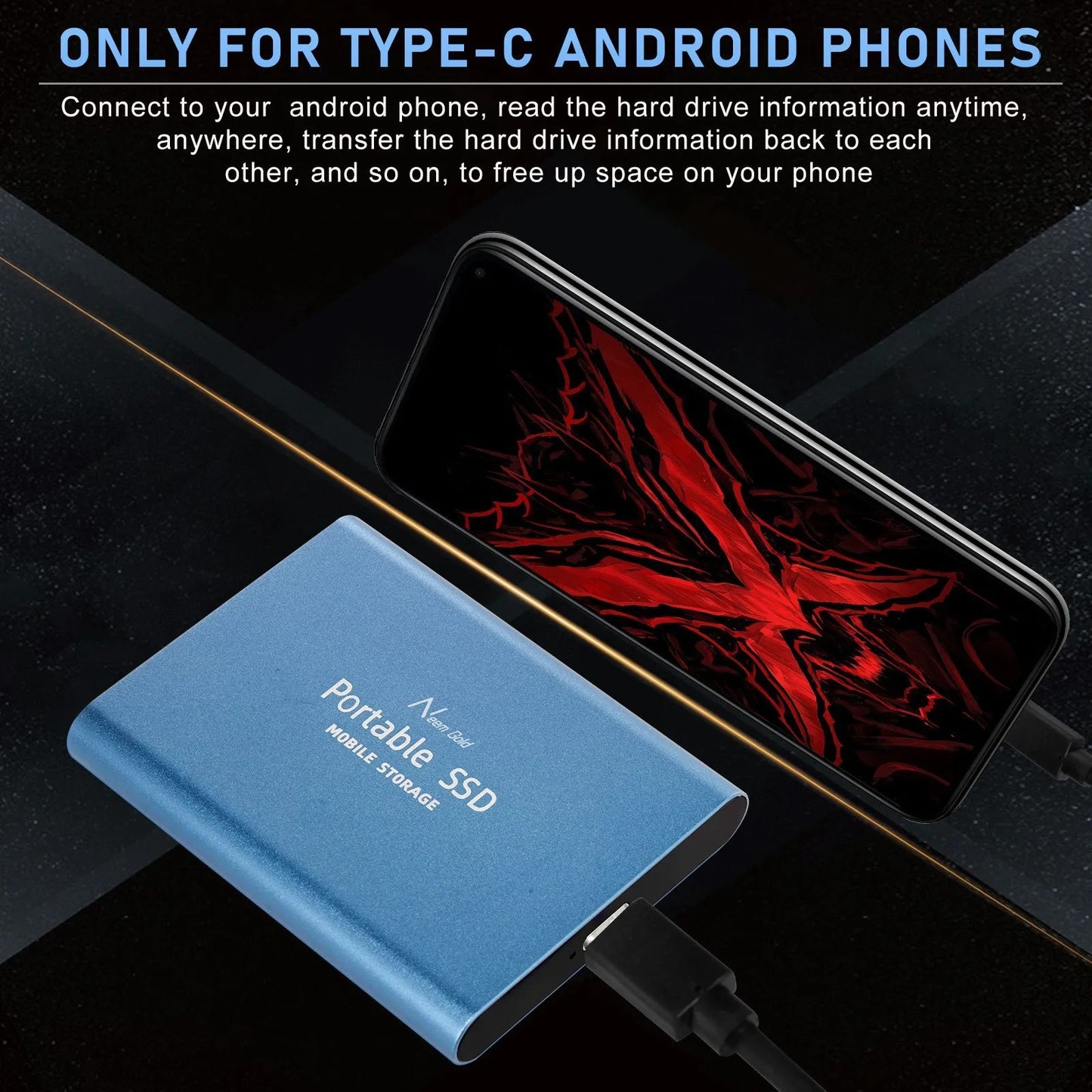 Portable SSD 1TB EXTERNAL FINAL FINAL DISC at high speed, mobile and solid for PC
