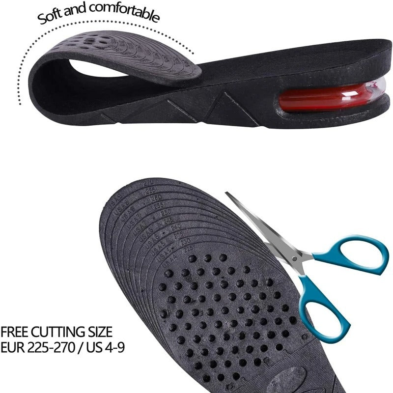 Raised Solestry with air cushion with 3-9cm Unisex height height
