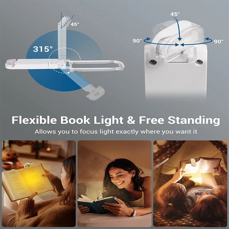 Mini light from reading LED clips with adjustable brightness