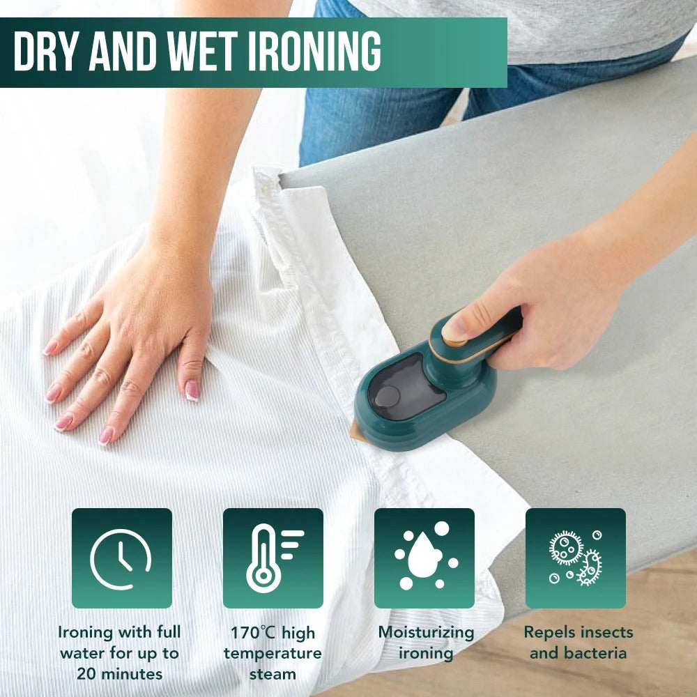 Portable iron mini iron with steam and double temperature from home and travel