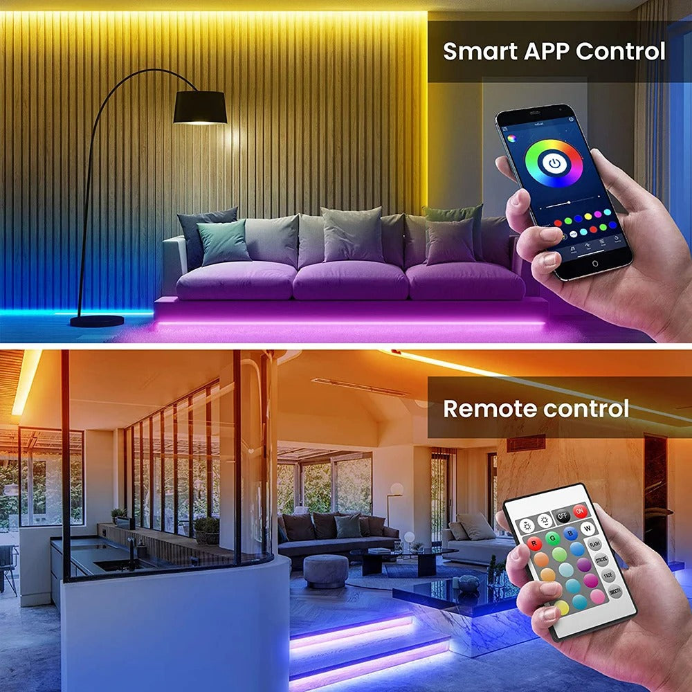 Bluetooth LED strip, USB, RGB 5050 SMD, flexible and adhesive for TV and desktop