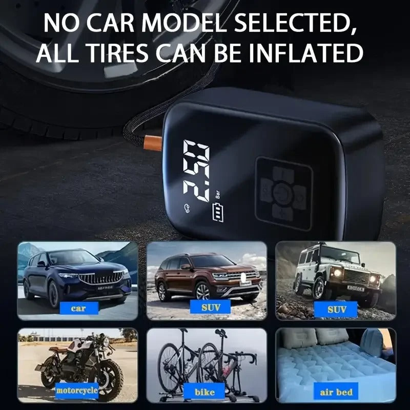 Air compressor for car, electric pumps for tires, motorcycles, bicycles and balls