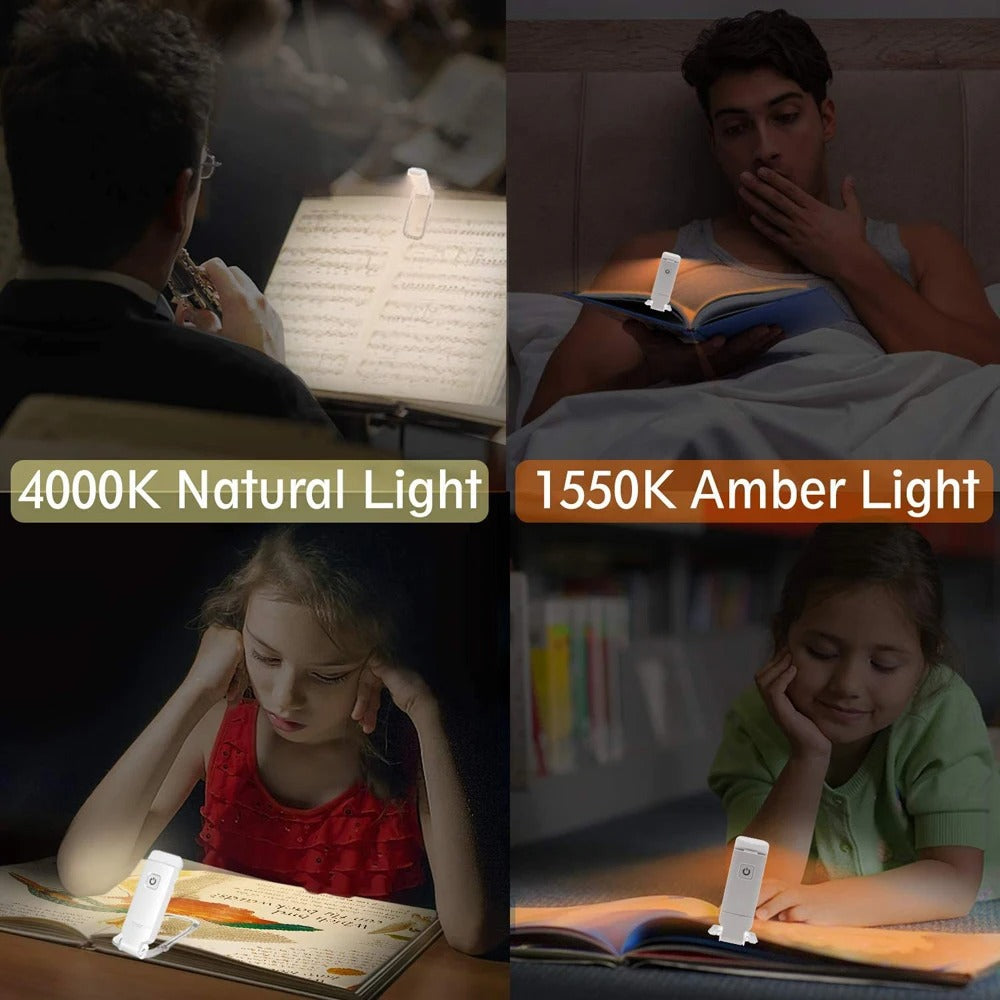 Mini light from reading LED clips with adjustable brightness