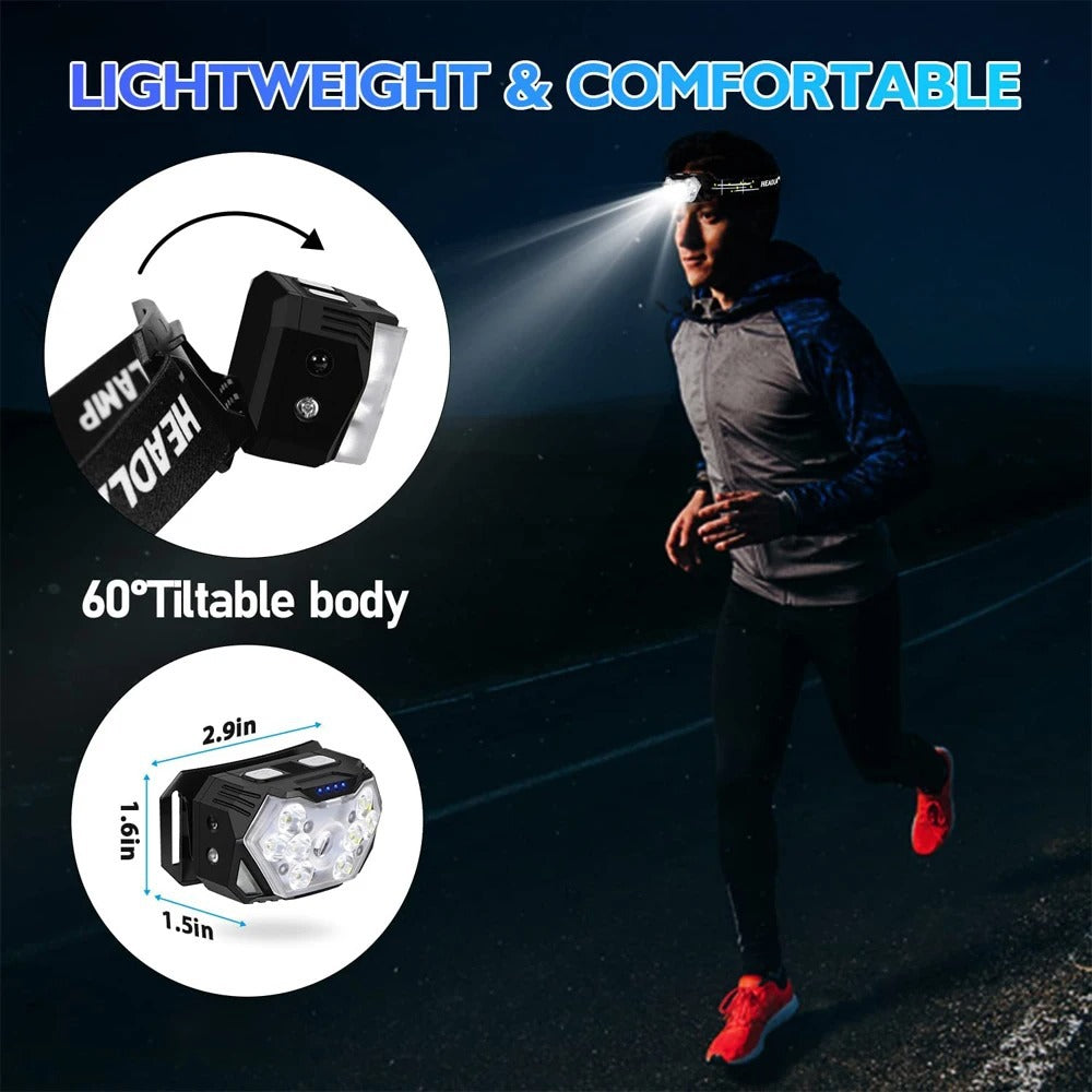 LED front lamp with movement sensor
