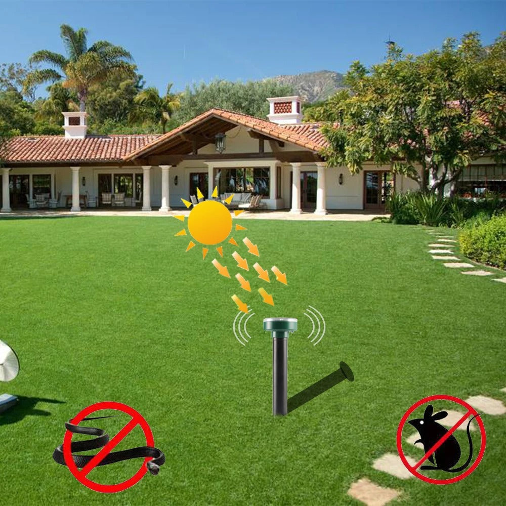 Repellente solare ultrasonico per topi, serpenti e insetti, ricarica solare