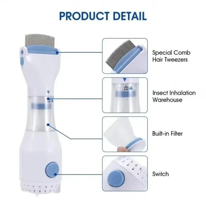 Electric brush for dog and cat 3 in 1 for removal flea and pesticide combs