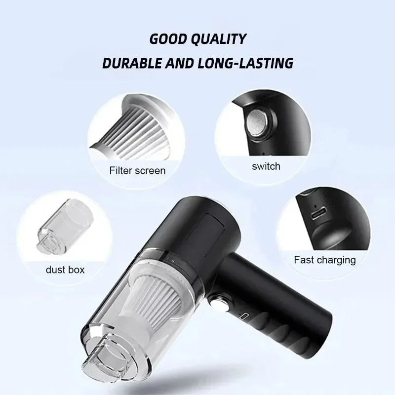 Wireless 3 in 1 high power vacuum cleaner for home and car