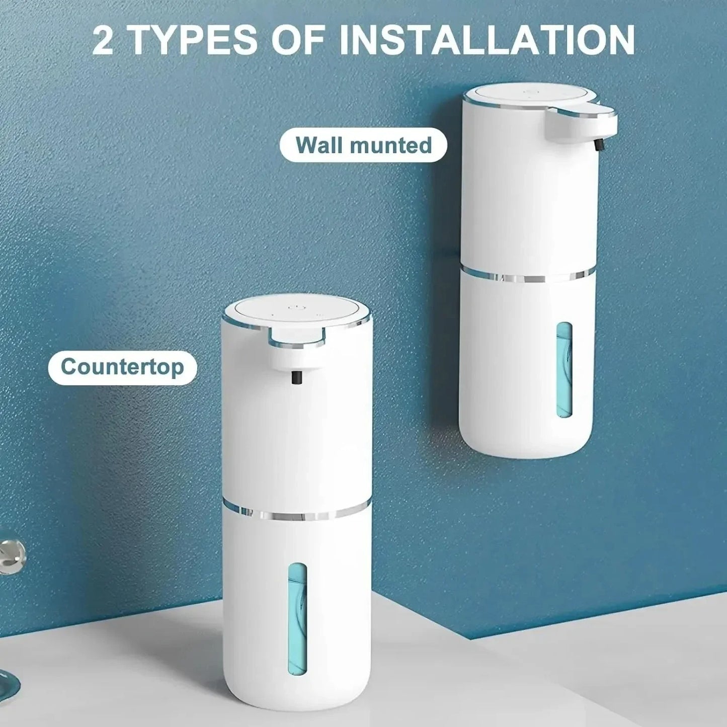 Dispenser di sapone automatico ricaricabile USB 4 modalità di erogazione