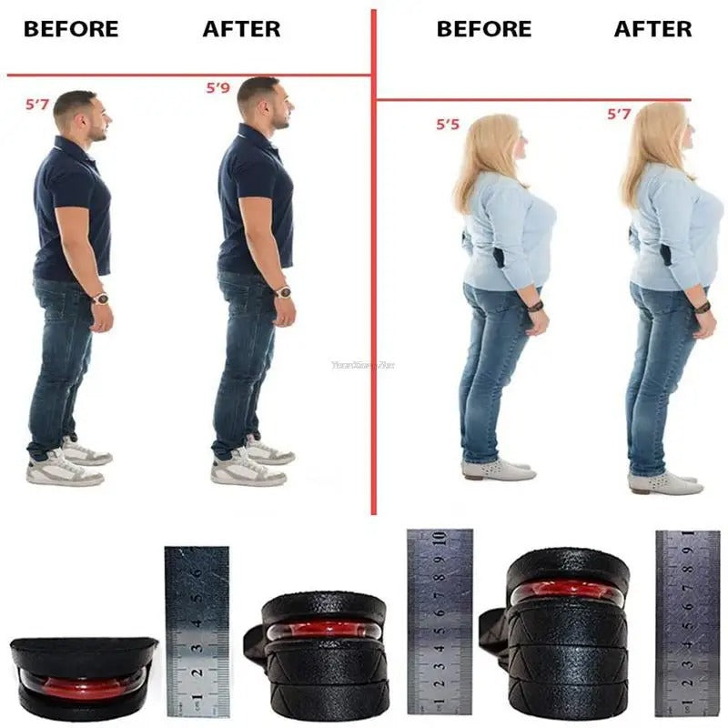 Raised Solestry with air cushion with 3-9cm Unisex height height