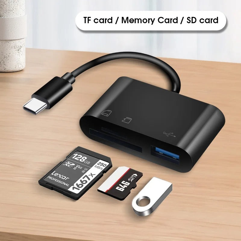 Memory cards 3 in 1 memory cards with Type-C adapter