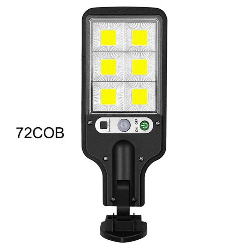 Outdoor LED solar lamp with garden and garage movement sensor