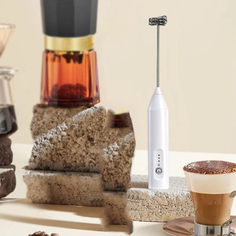 Electric mixer for milk, eggs with 3 speeds, whipping milk and eggs with USB charging