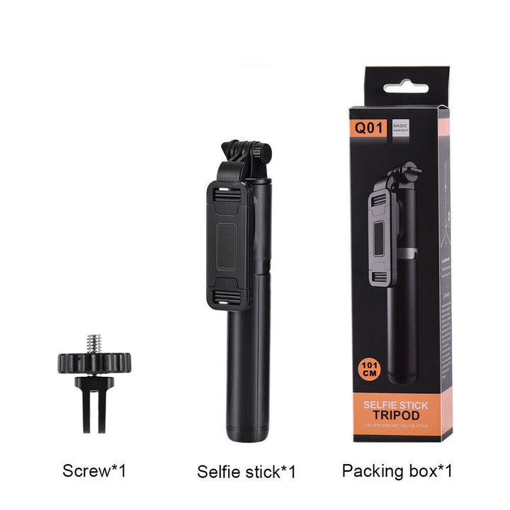 Selfie rod with 101 cm multifunction bluetooth tripod