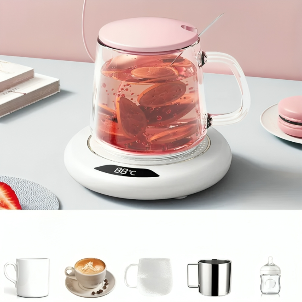 <tc>Electric mug warmer with digital display</tc>