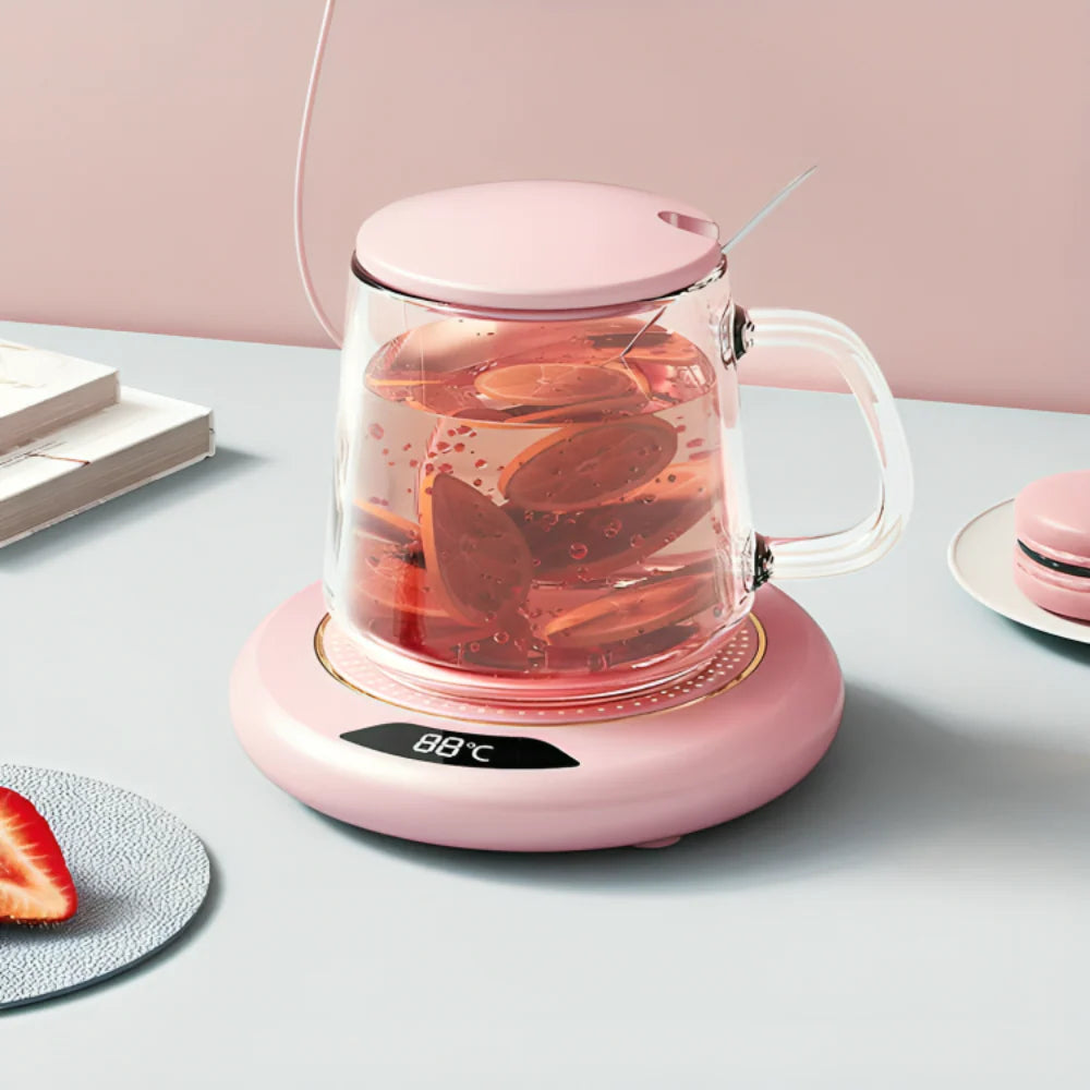 <tc>Electric mug warmer with digital display</tc>