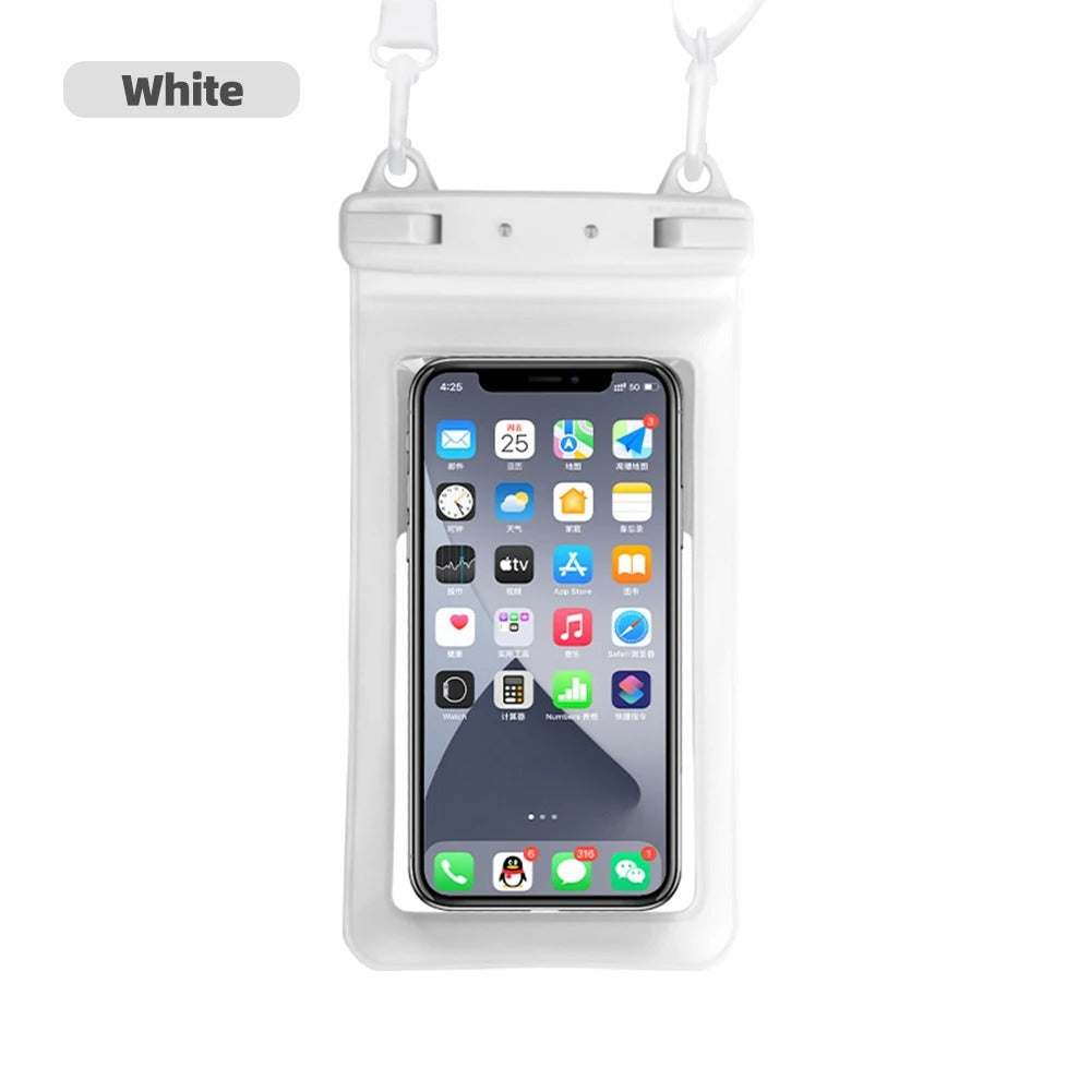 Transparent waterproof case by phone, suitable for diving, snow and rain
