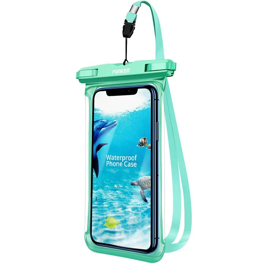 Transparent waterproof case by phone, suitable for diving, snow and rain