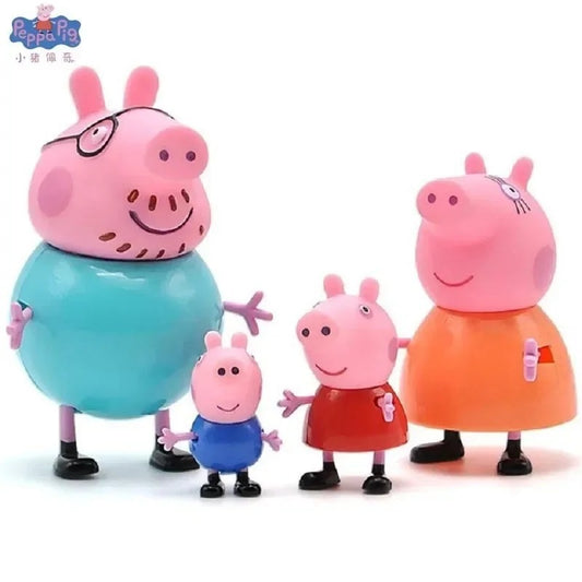 Set 4 Pezzi Giocattoli Pepa Pig  Famiglia George Action Figures