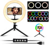 Luce ad Anello LED RGB 26cm con Treppiede – Effetto Flash e Luce Morbida