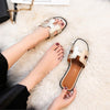 Sandali in Pelle con Design H | Eleganza Moderna e Comfort Estivo