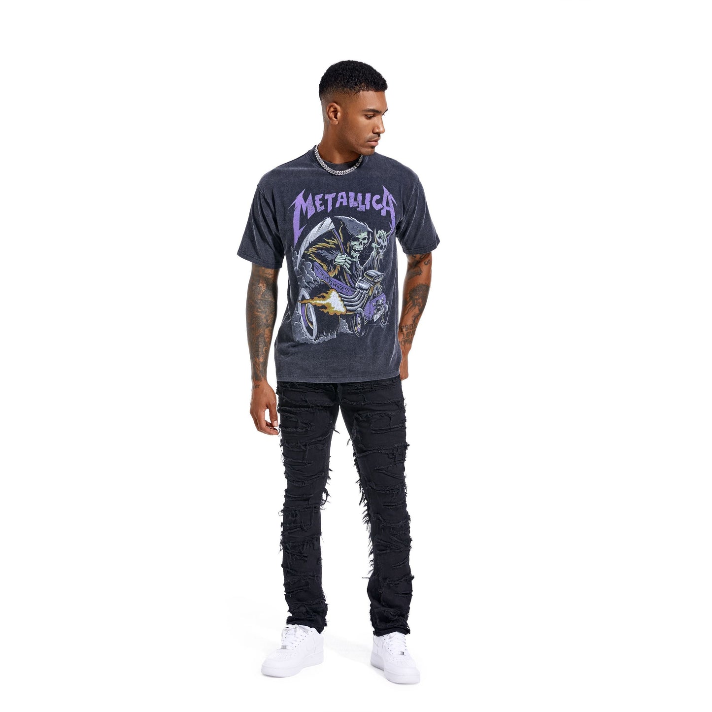 Urban Ripped™ | Jeans Nero con Strappi