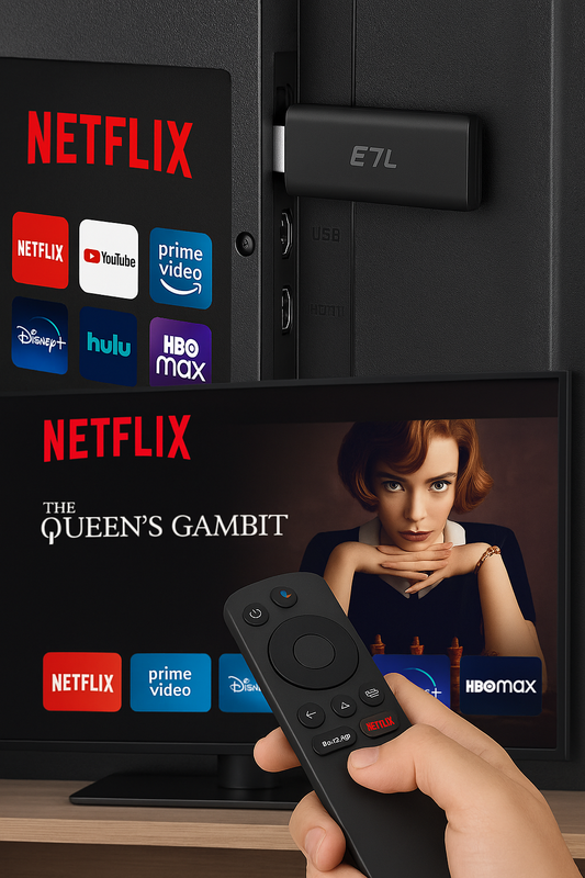 Smart TV Android 4K-8GB RAM, 128GB, Fast Wi-Fi and mouse remote control