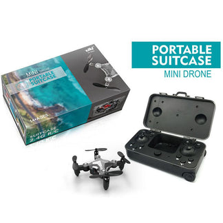 Folding drone with camera, controllable via remote control or smartphone with Wi-Fi connection
