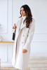 Cappotto Elegante Donna | Lungo con Bottoni Oro e Taglio Moderno