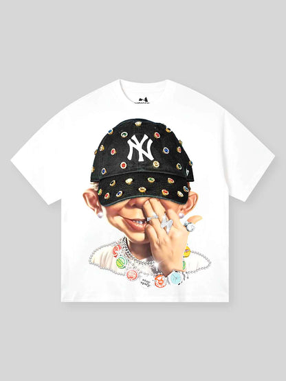 BOUNCE BACK™ | Maglia Oversize con Grafica Bad Boy Custom